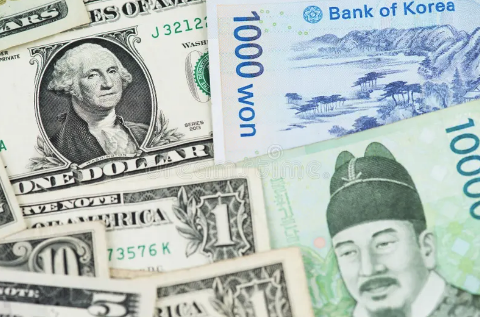 US dollars and South Korean won currency comparison for planning Korea travel budget 2025