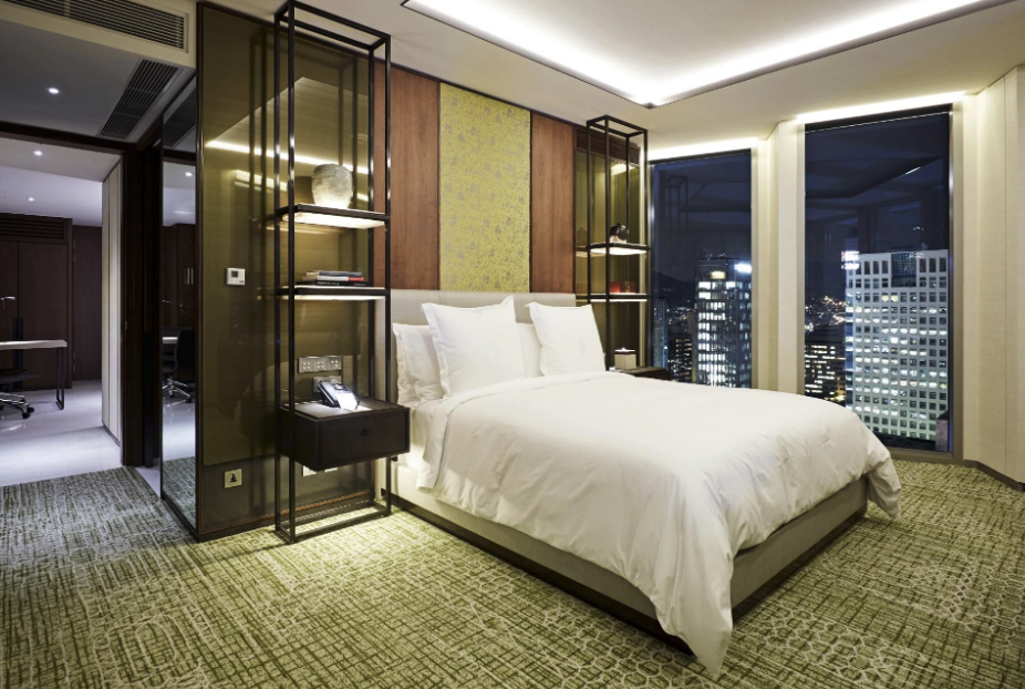 Luxury hotel room in Seoul with city view — accommodation cost example for Korea travel budget 2025