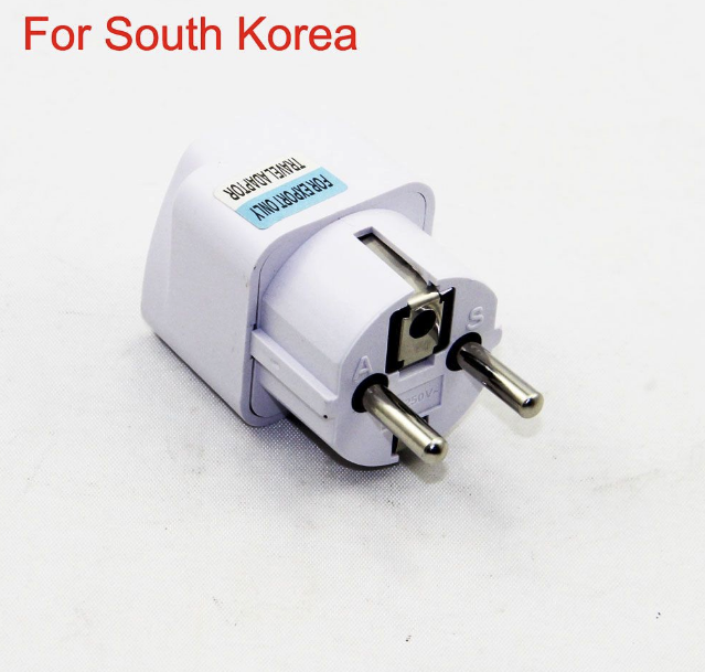 20V power adapter for South Korea — one of the most important must-pack items for Korea trip in the Korea packing list 2025