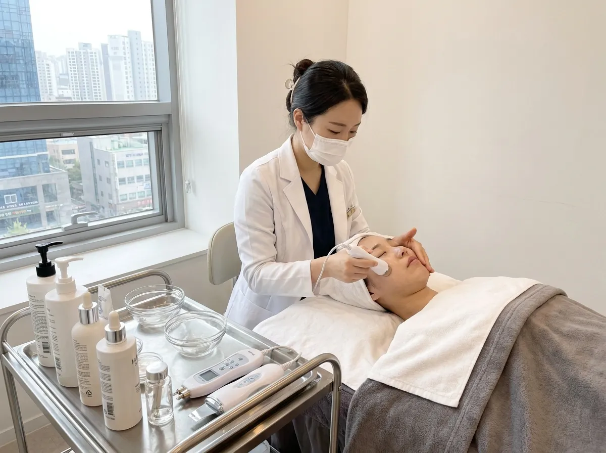 Korean beauty experience in Seoul woman receiving luxury spa facial at O HUI WHOO SPA Myeongdong most booked Klook