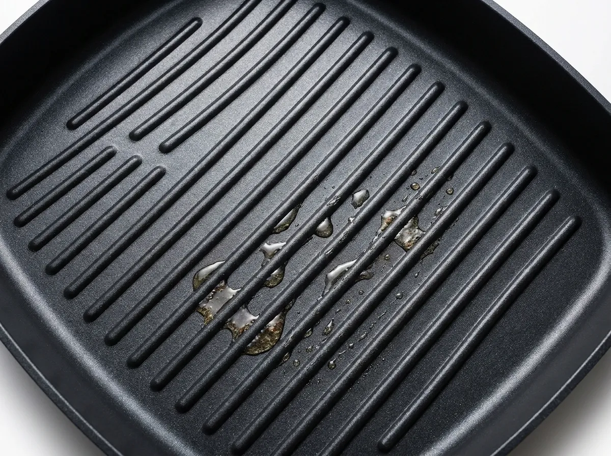 TeChef Korean BBQ non-stick grill pan fat drainage ridges design reduces indoor smoke home cooking stovetop