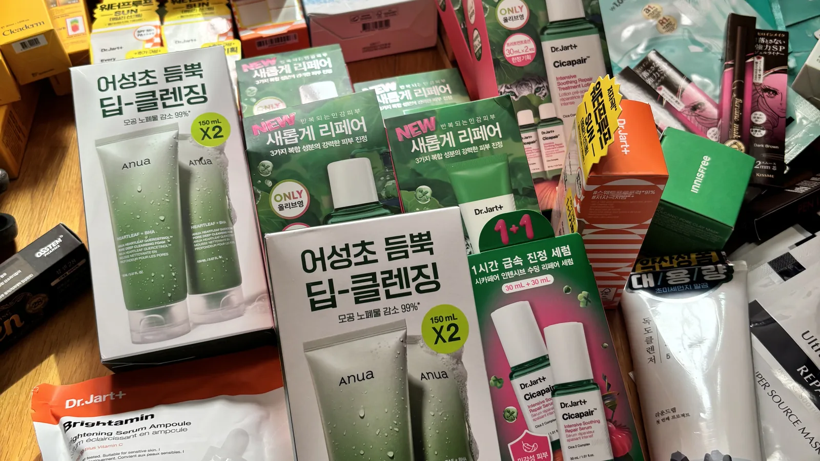 Best Korean sunscreens at Olive Young among a wider product haul after a Seoul shopping run