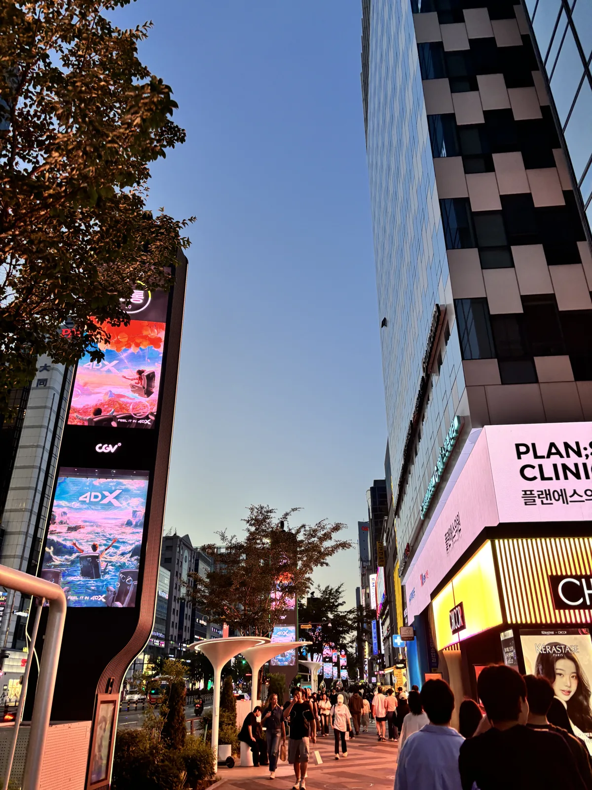 Myeongdong at night — real photo of Myeongdong