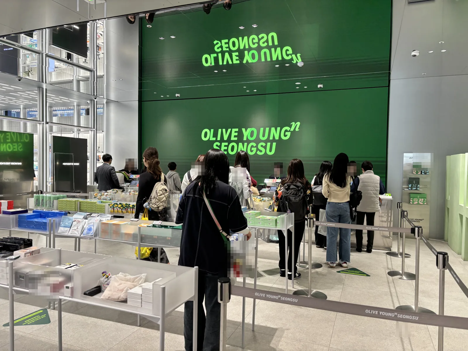 Olive Young Seongsu flagship store interior in Seoul